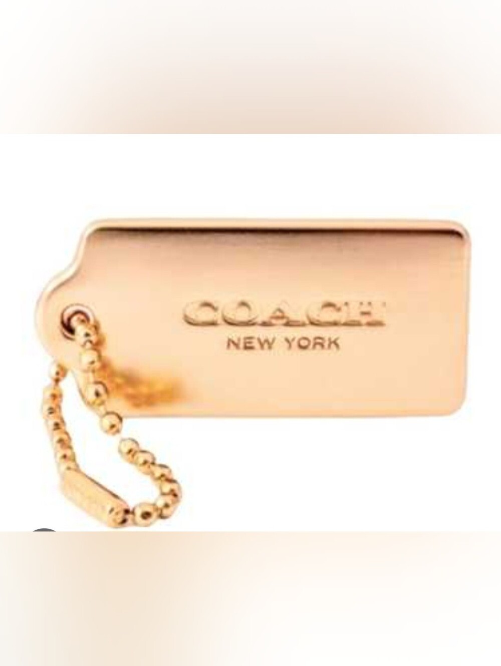 New Authentic Coach Gold Metal Hangtag